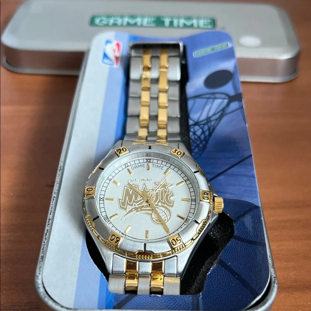 Game Time Silver and Gold Orlando Magic Men's Watch - Picture 5 of 6